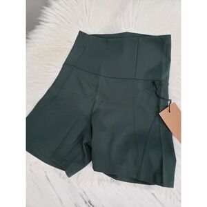NEW GIRLFRIEND‎ COLLECTIVE High Rise Run Shorts 4013 Hunter Green Size XS